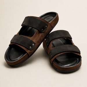 Chocolate Black Double Monk Sandal