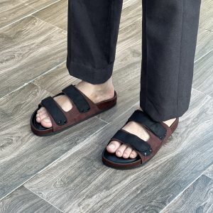 Chocolate Black Double Monk Sandal